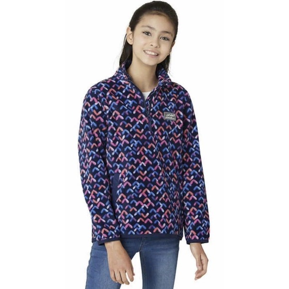 NWT Eddie Bauer Girls Fleece 1/2 Zip Kangaroo Pocket Size Large‎ (14/16) - Picture 1 of 8